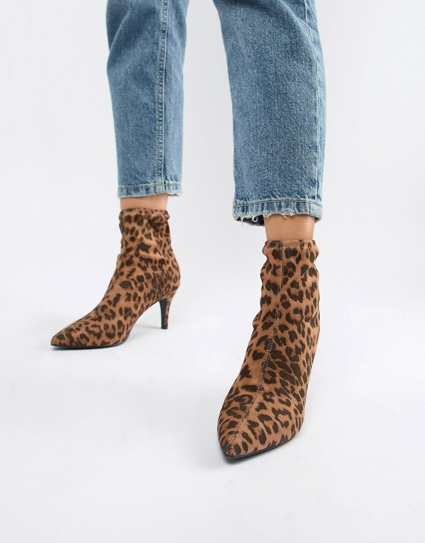 leopard print sock boots