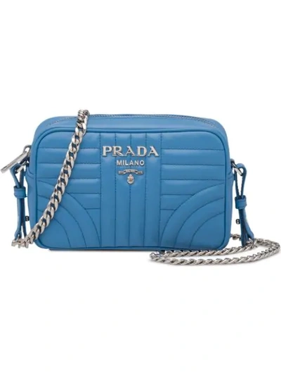 PRADA DIAGRAMME LEATHER CROSS-BODY BAG