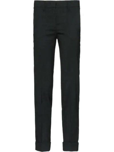 PRADA STRETCH NATTÉ TROUSERS