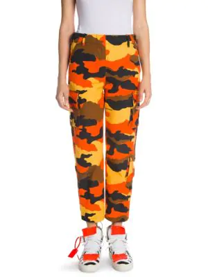 orange and white camo pants