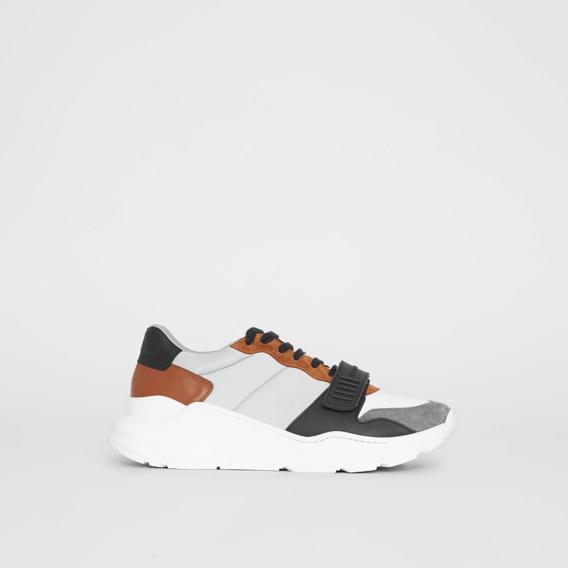 burberry suede neoprene and leather sneakers