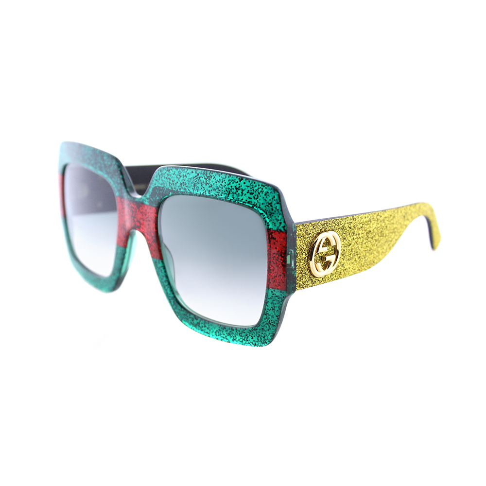 gucci red and green glitter sunglasses