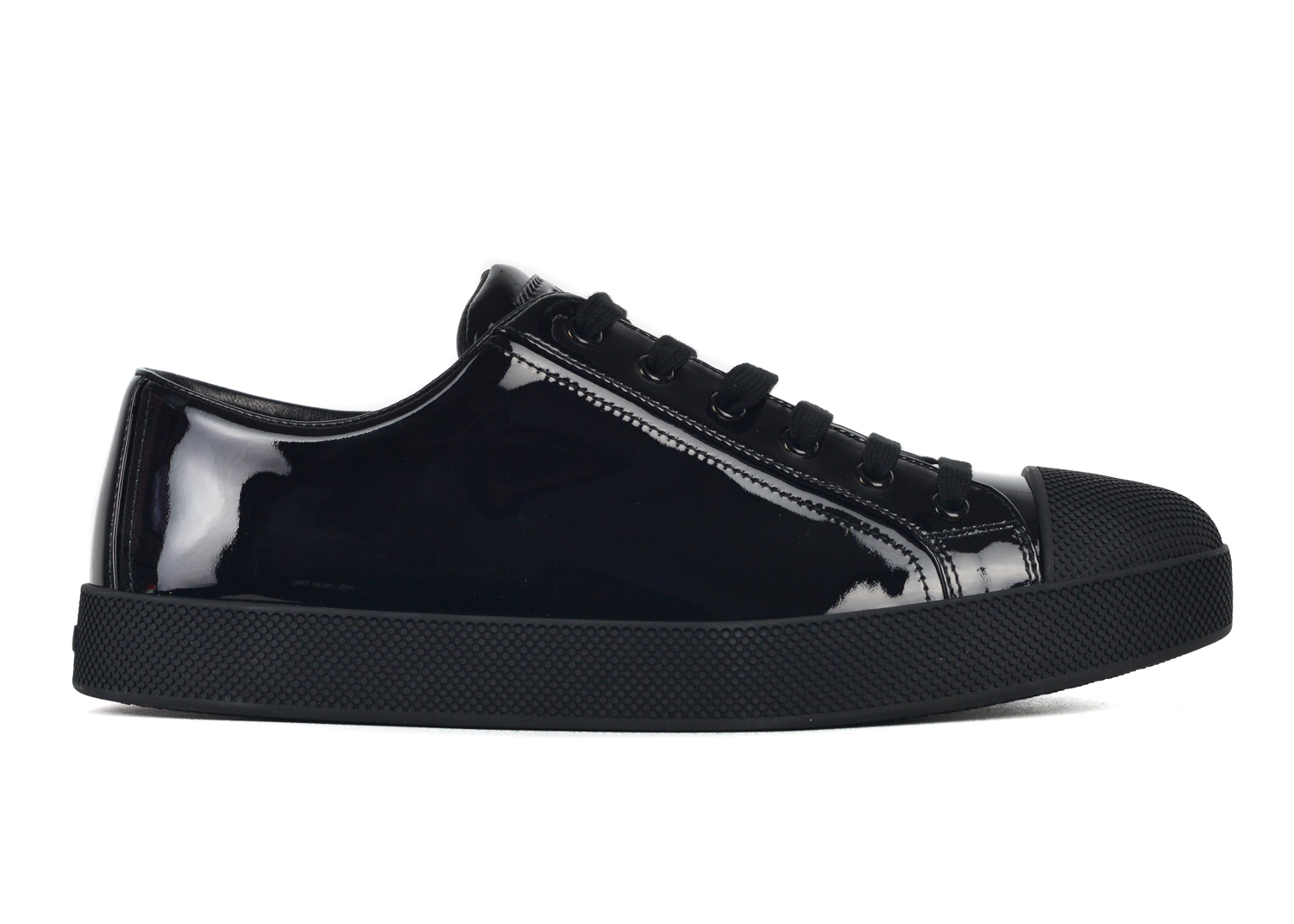 womens black shiny trainers