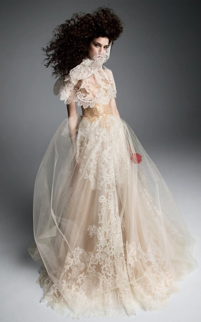 empire waist wedding dresses vera wang Vintage Vera Wang Tulle Empire Waist Column Gown l Preowned Wedding Dress l  Los Angeles main image 0