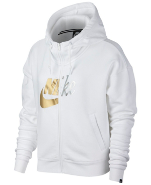 nike sportswear rally metallic hoodie