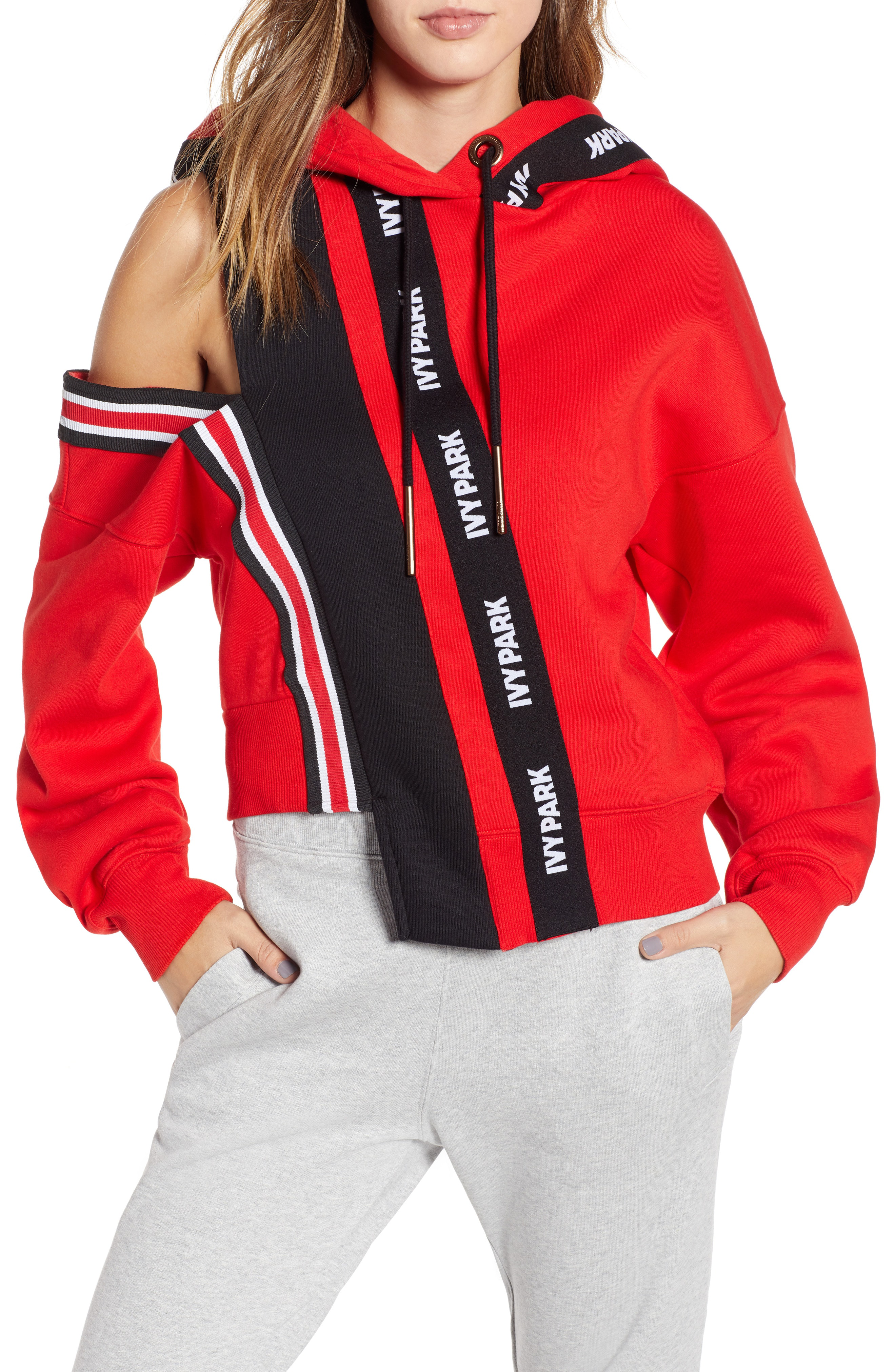 ivy park cold shoulder hoodie