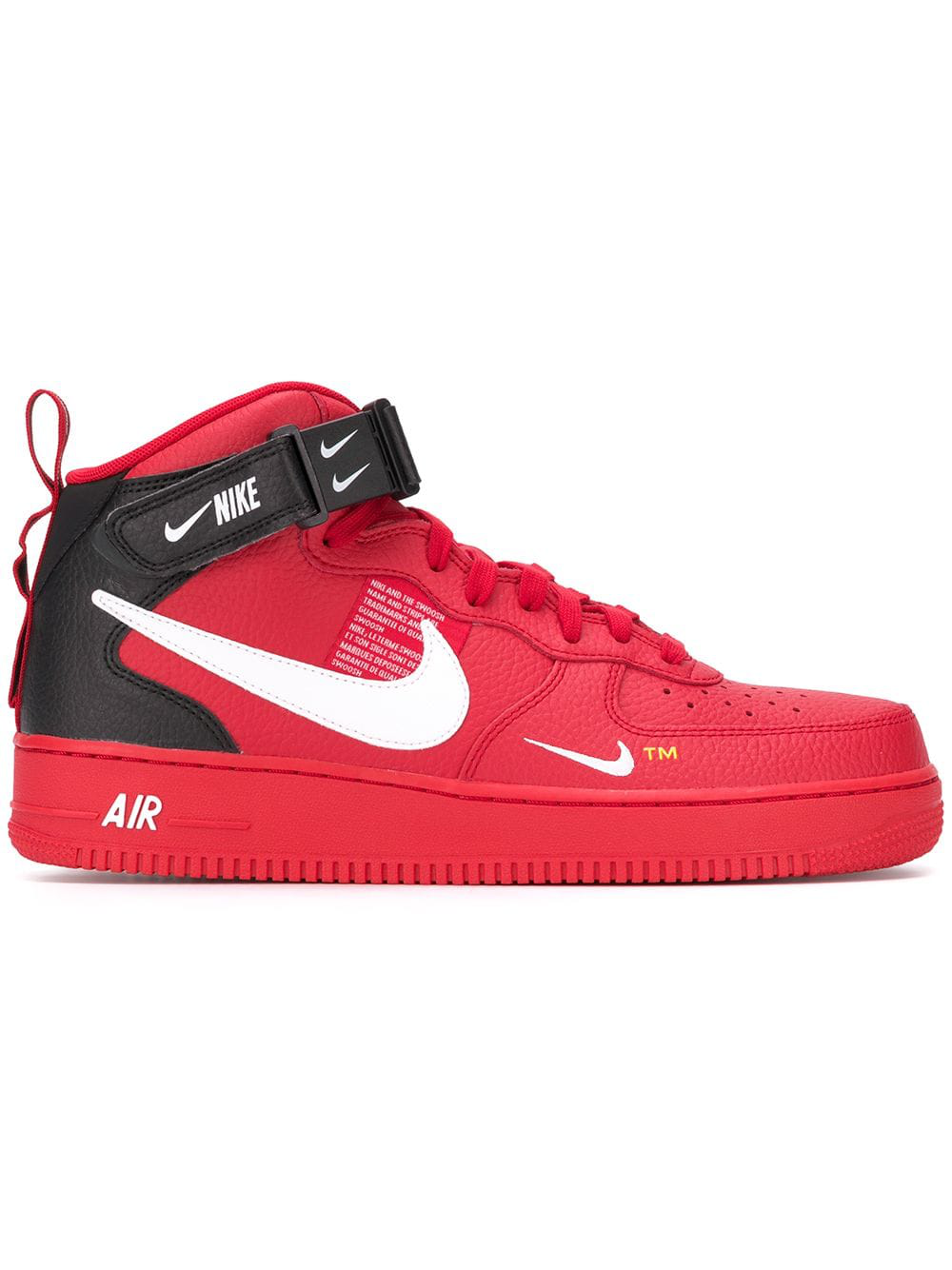 air force 1 red swoosh