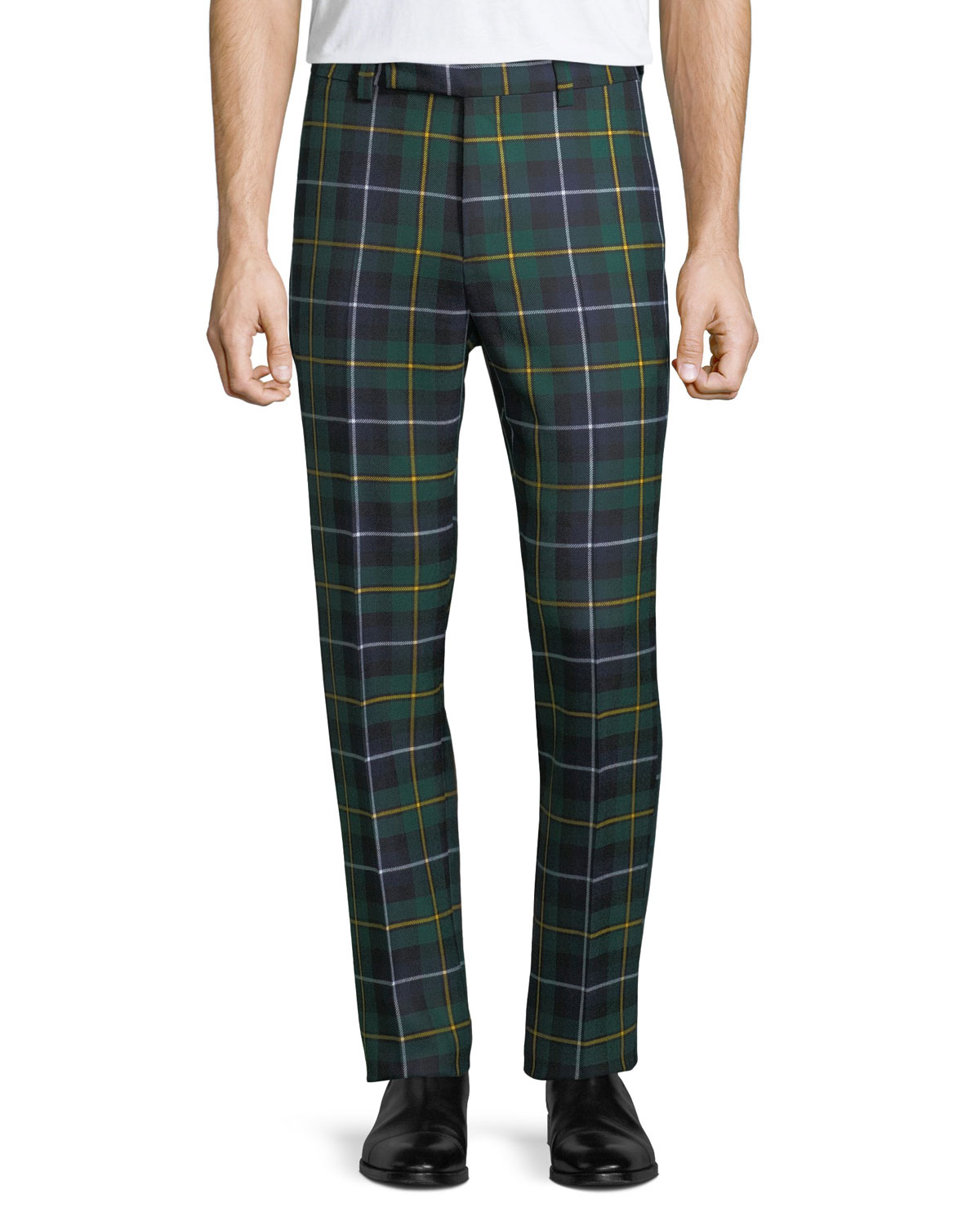 christmas plaid mens pants