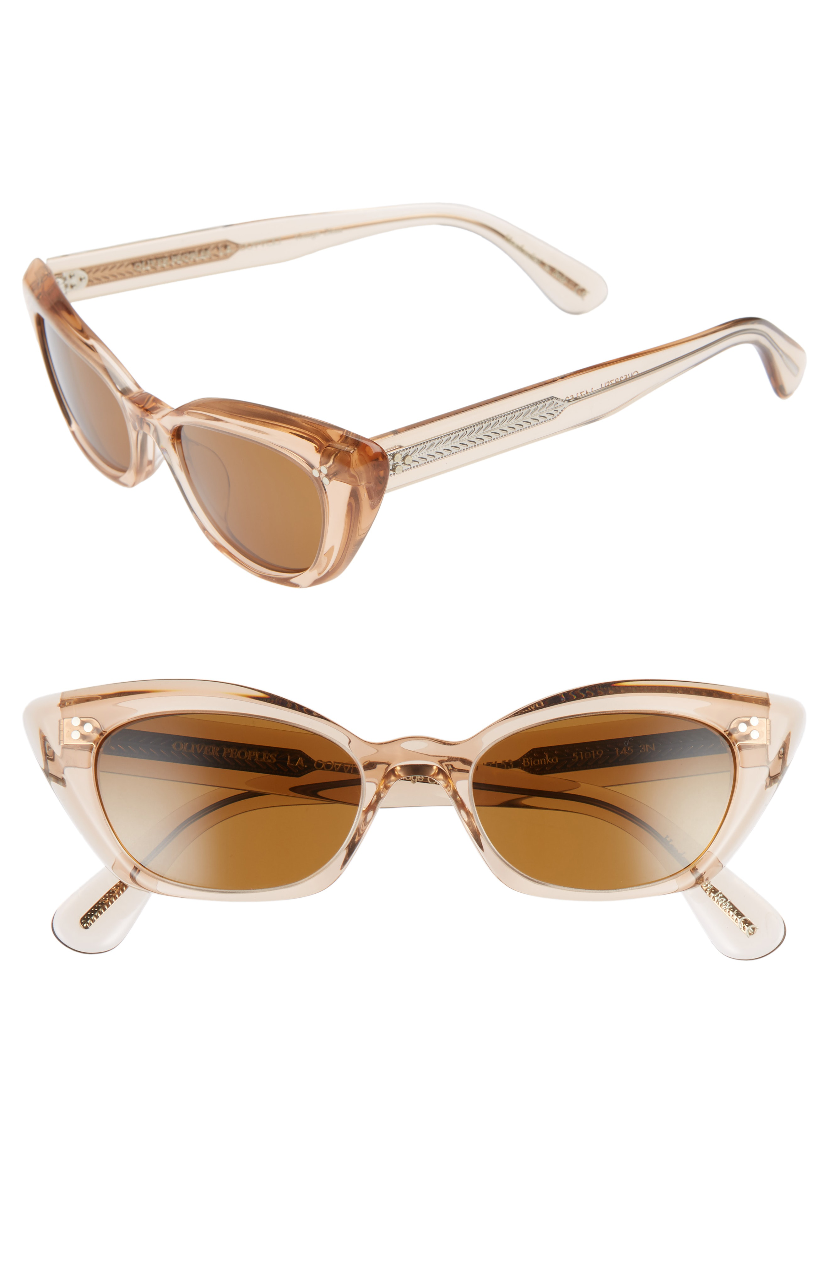 Shop Oliver Peoples Bianka 51mm Cat Eye Sunglasses - Blush