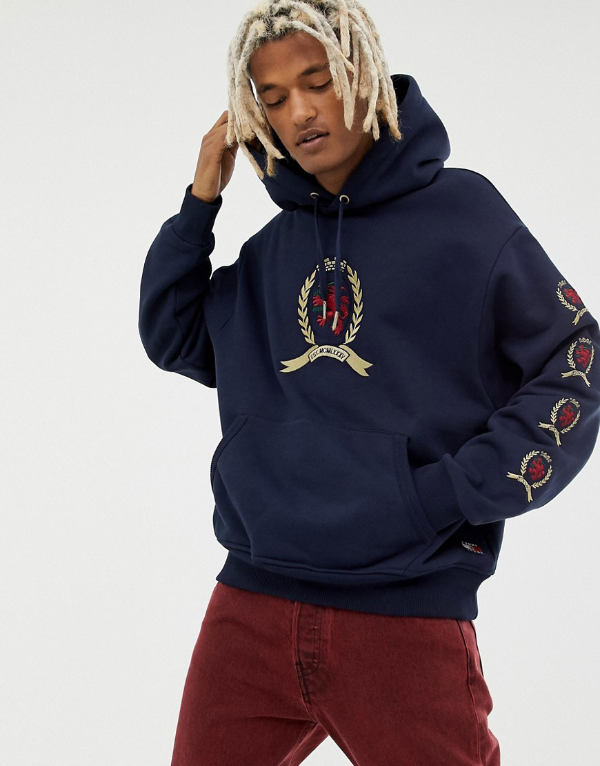 tommy hilfiger crest logo hoodie