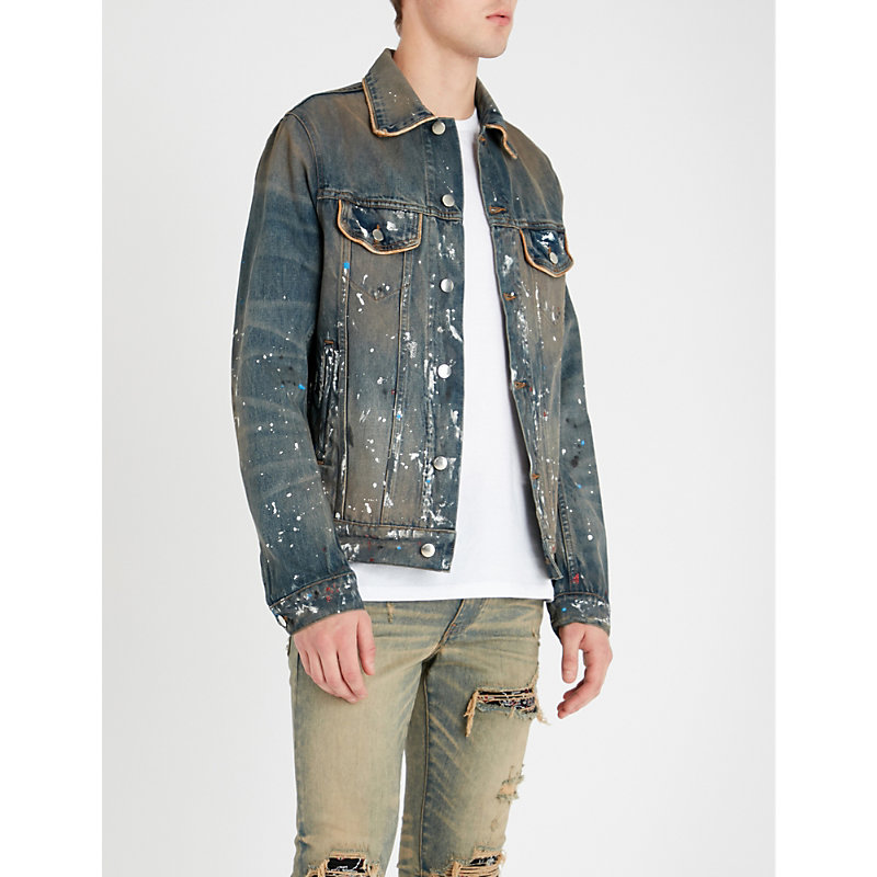 mike amiri paint splatter jeans