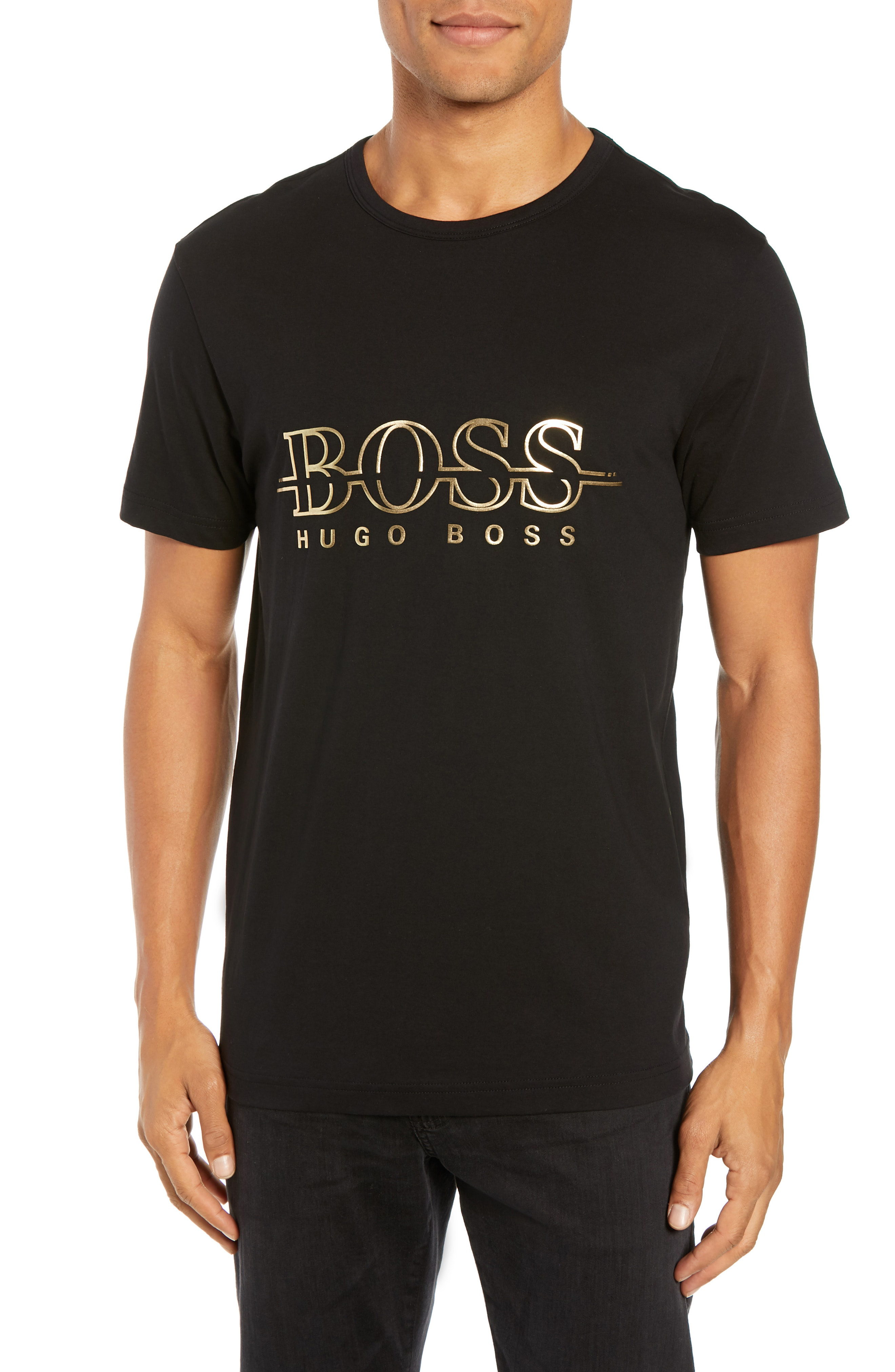 hugo boss black and gold shirt