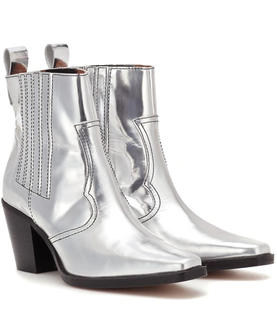 Ganni silver boots online
