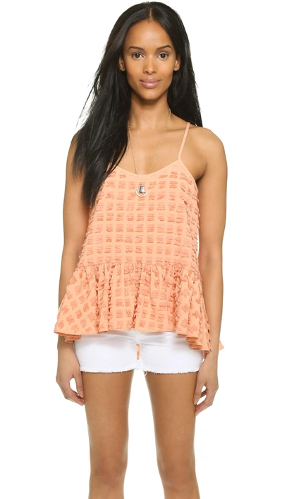 TIBI Strappy Ruffle Camisole