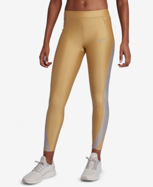 nike gold metallic leggings