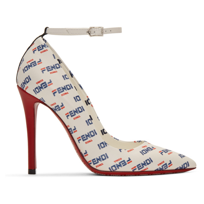 fendi white heels