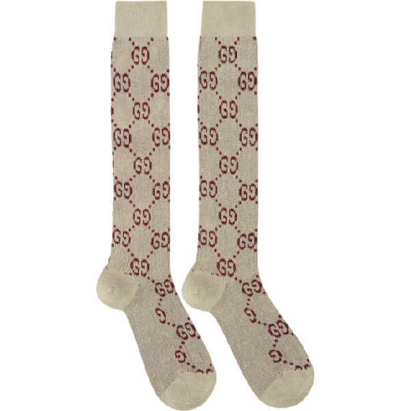 burgundy gucci socks