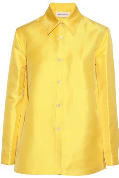 MANSUR GAVRIEL MANSUR GAVRIEL WOMAN SILK-SHANTUNG SHIRT YELLOW