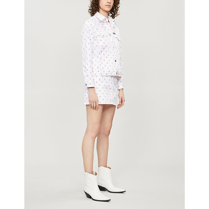 calvin klein printed denim jacket