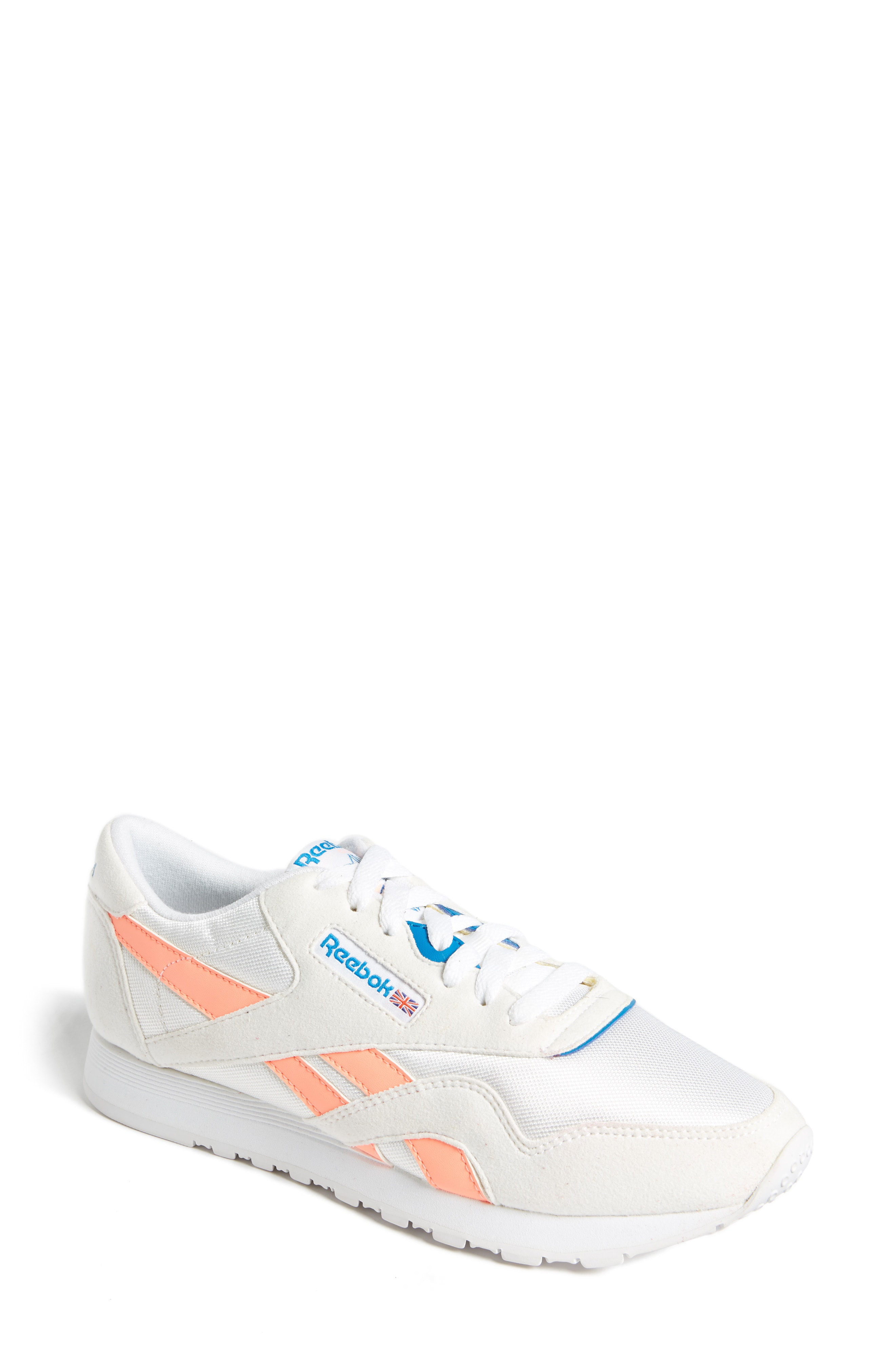 reebok classic white digital pink blue