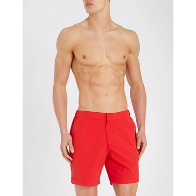 Derek Rose Aruba Shell Swim Shorts In Red