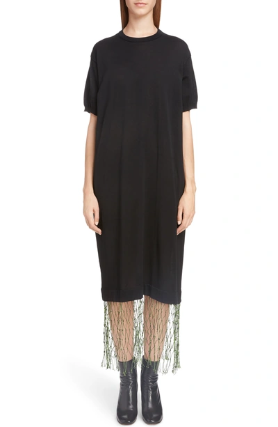 TOGA FISHNET HEM T-SHIRT DRESS