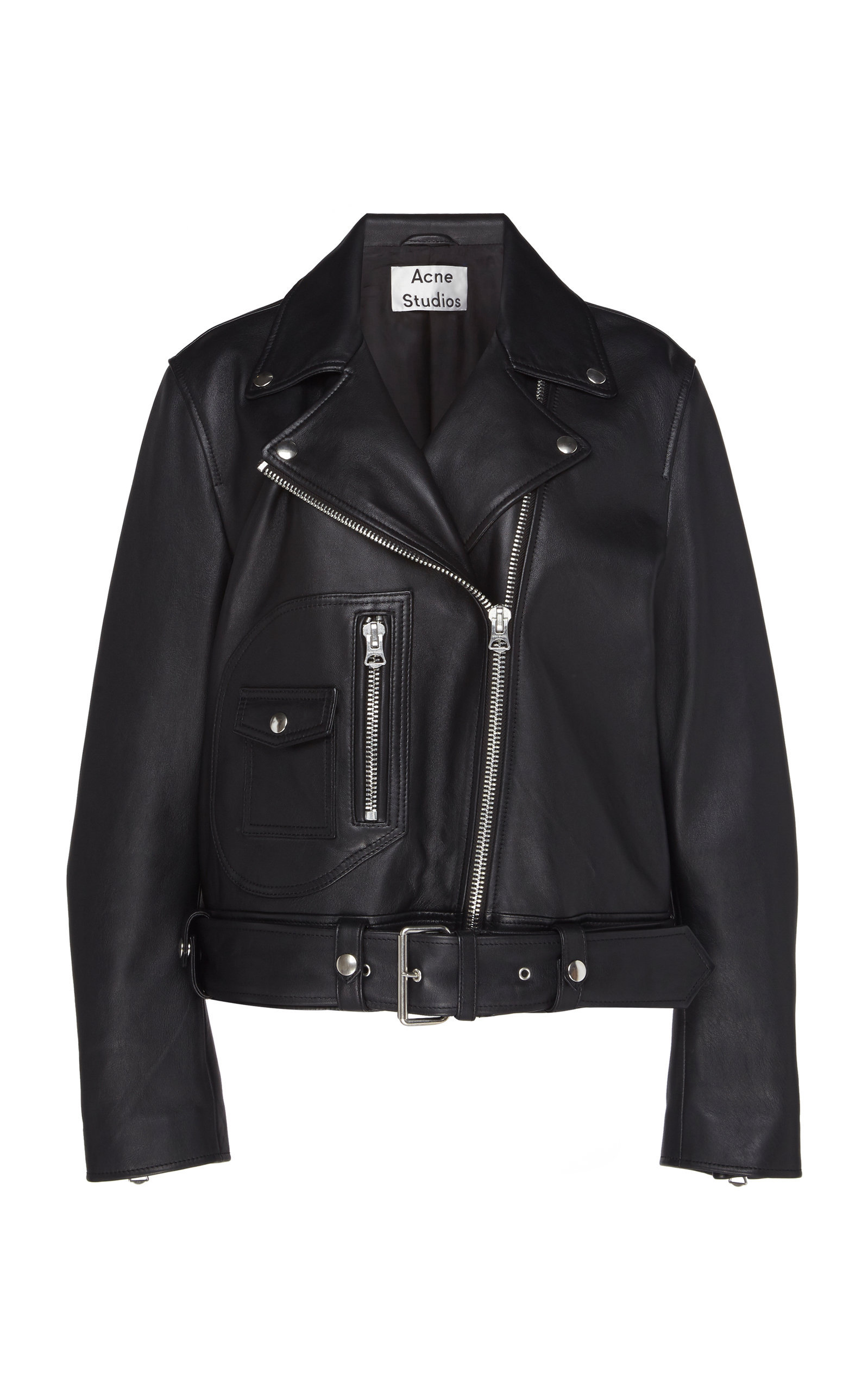 Acne Studios Black Leather Merlyn Jacket