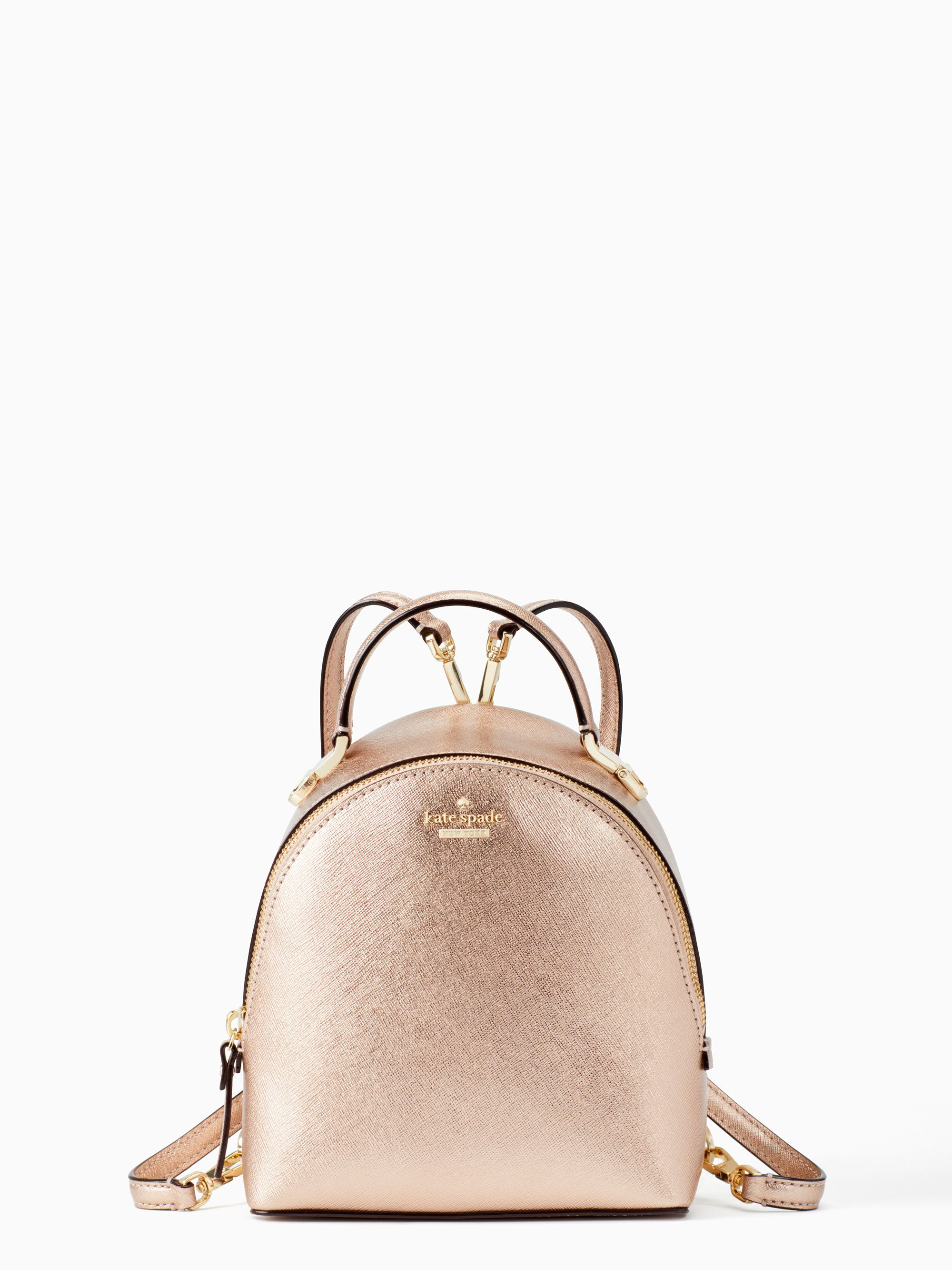 kate spade rose gold backpack