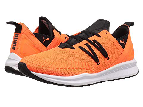 puma ignite black and orange