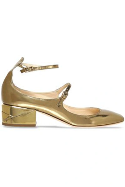 パンプス Miss Jane mirrored leather Mary Jane pumps Miss Jane mirrored leather Mary Jane pumps in gold