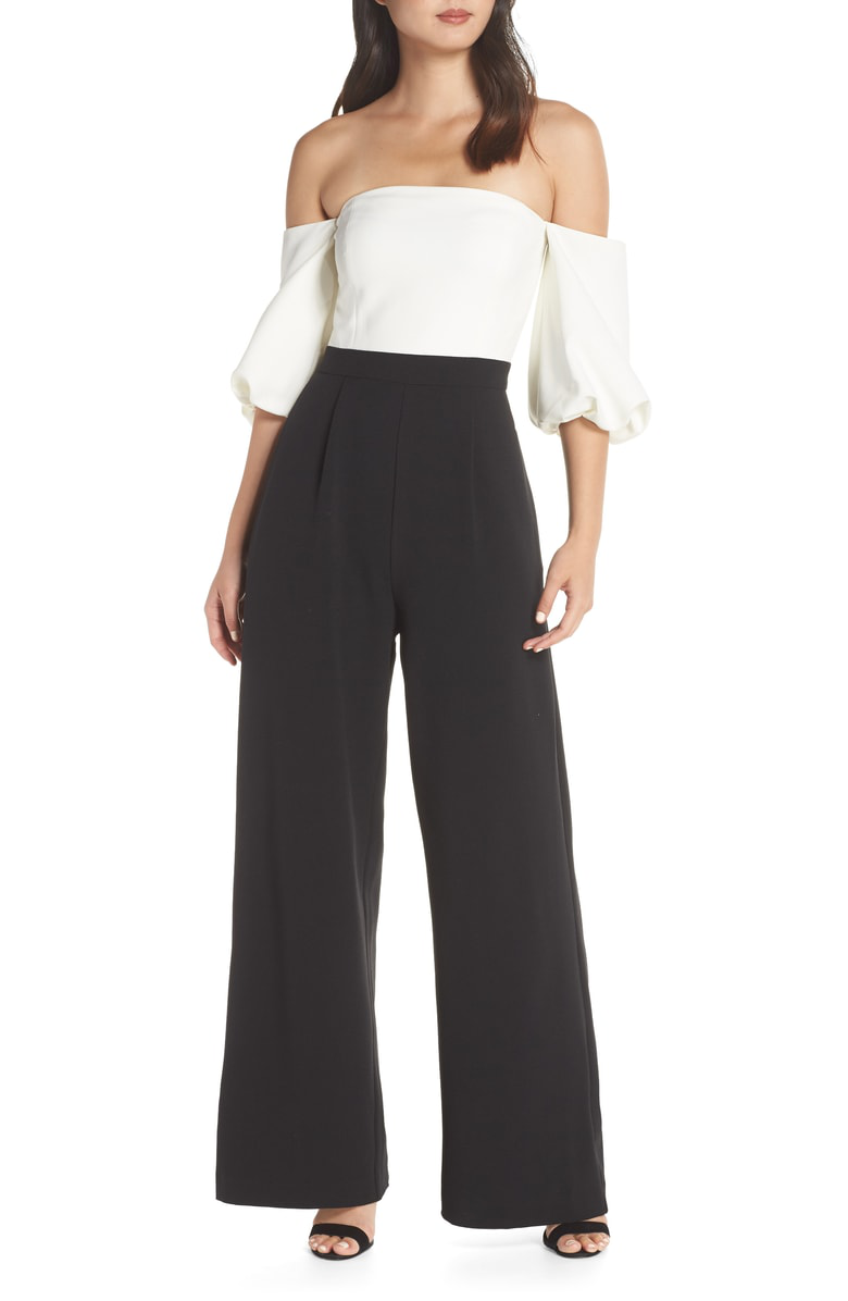 twist wide leg jumpsuit eliza j