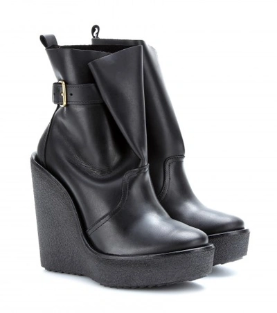 PIERRE HARDY Leather Wedge Boots