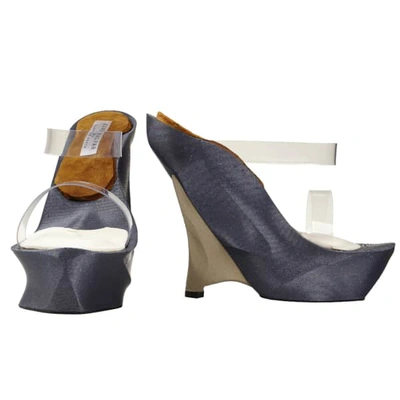 JIRI KALFAR Grey & Champagne 3D Print Shoes With Pvc Straps