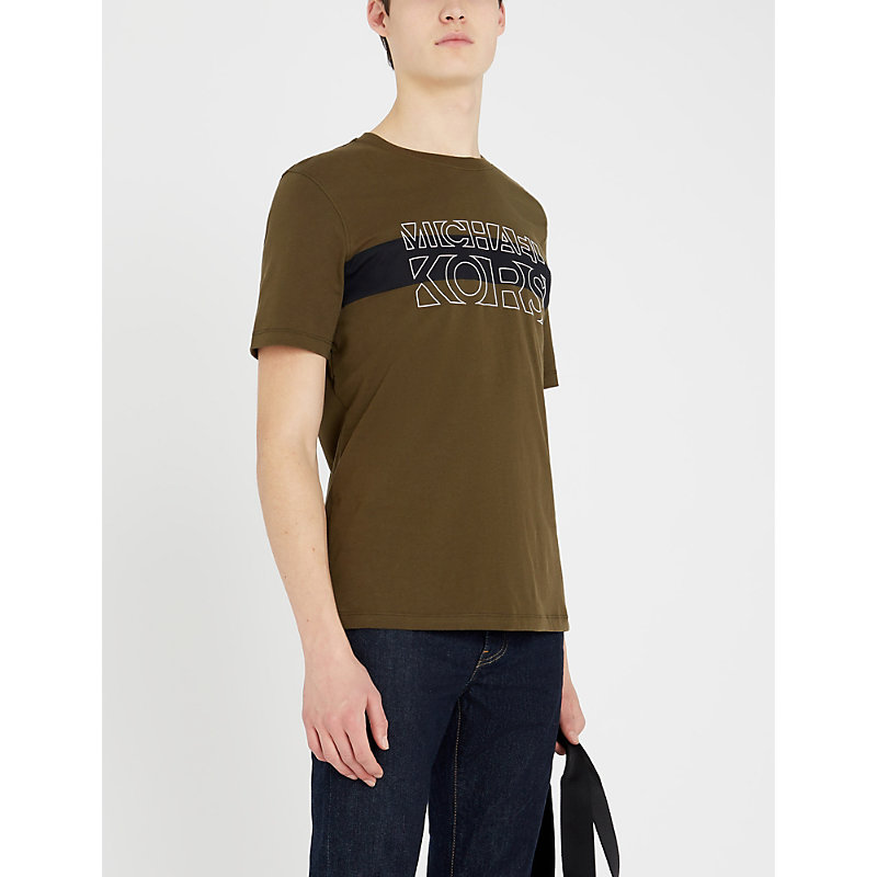 michael kors t shirt olive