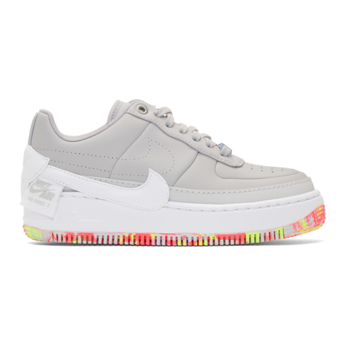 grey air force 1 with colorful bottom