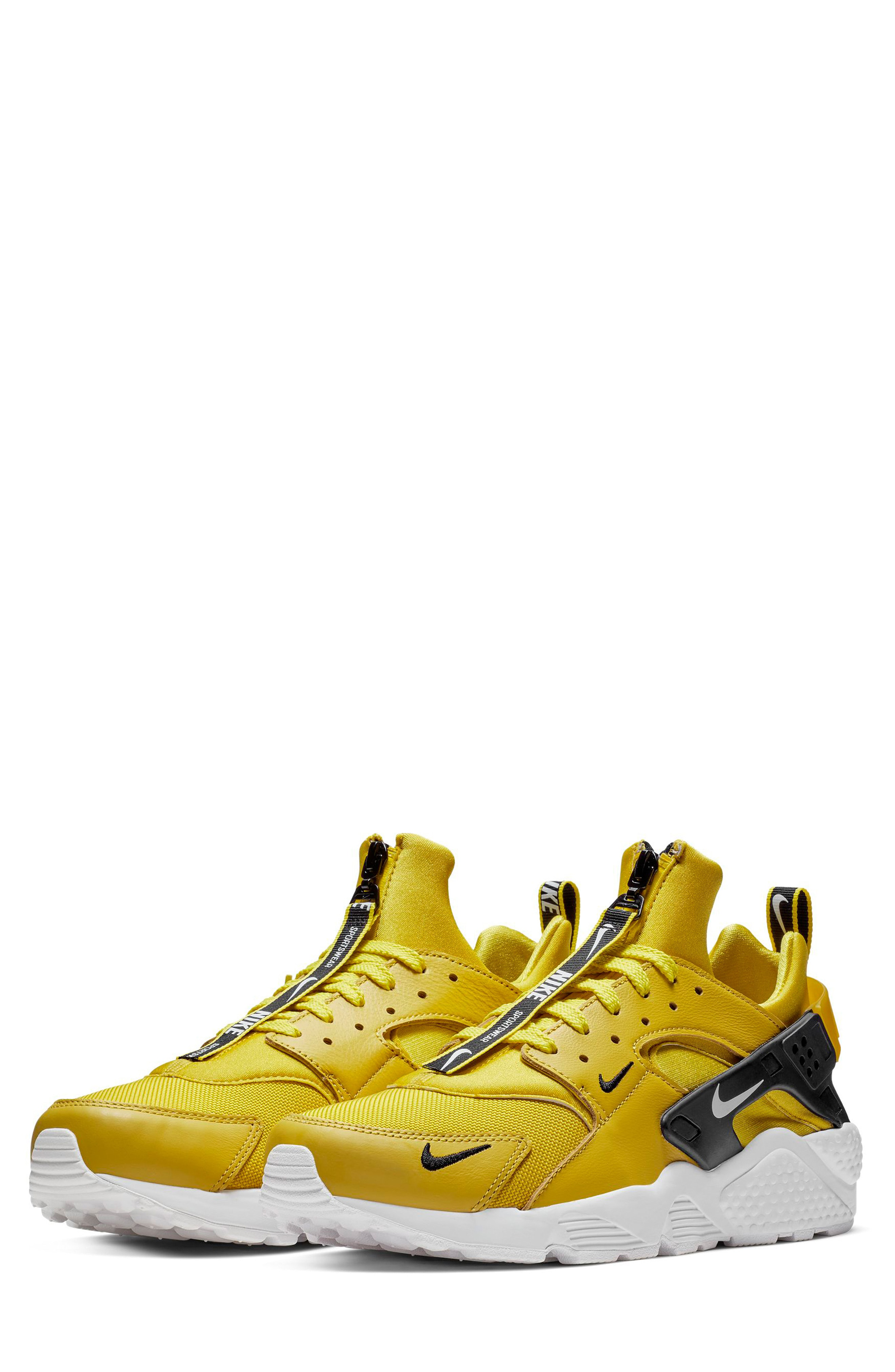 nike air huarache run premium zip yellow