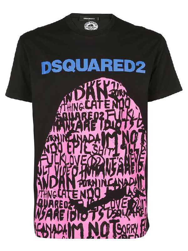 black and pink dsquared2 t shirt