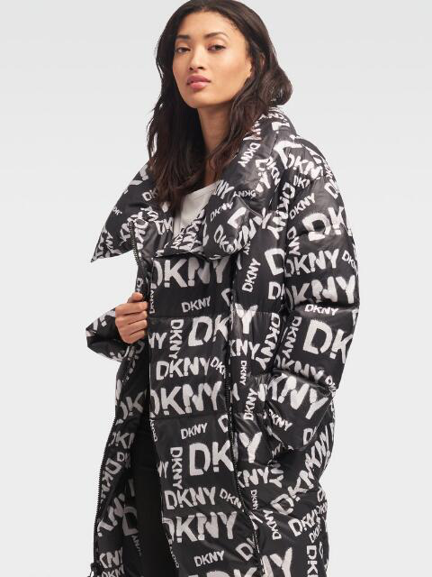 dkny puffer coat womens