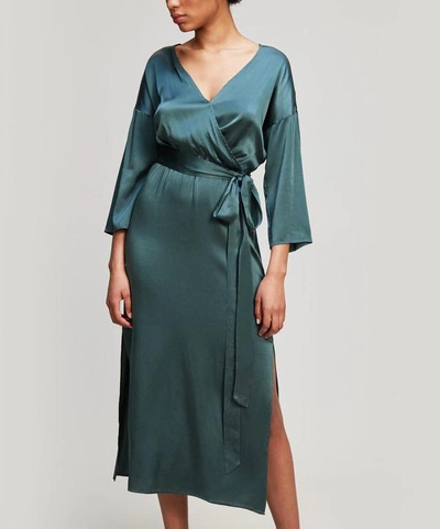 green paloma wool dress Belle & Bloom Amour Amour Ruffled Midi Dress Dark