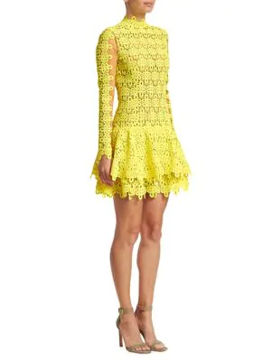 jonathan simkhai yellow lace dress