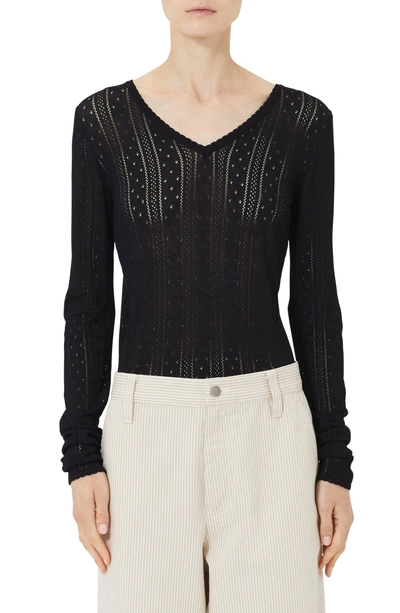 MARC JACOBS REDUX GRUNGE POINTELLE SWEATER