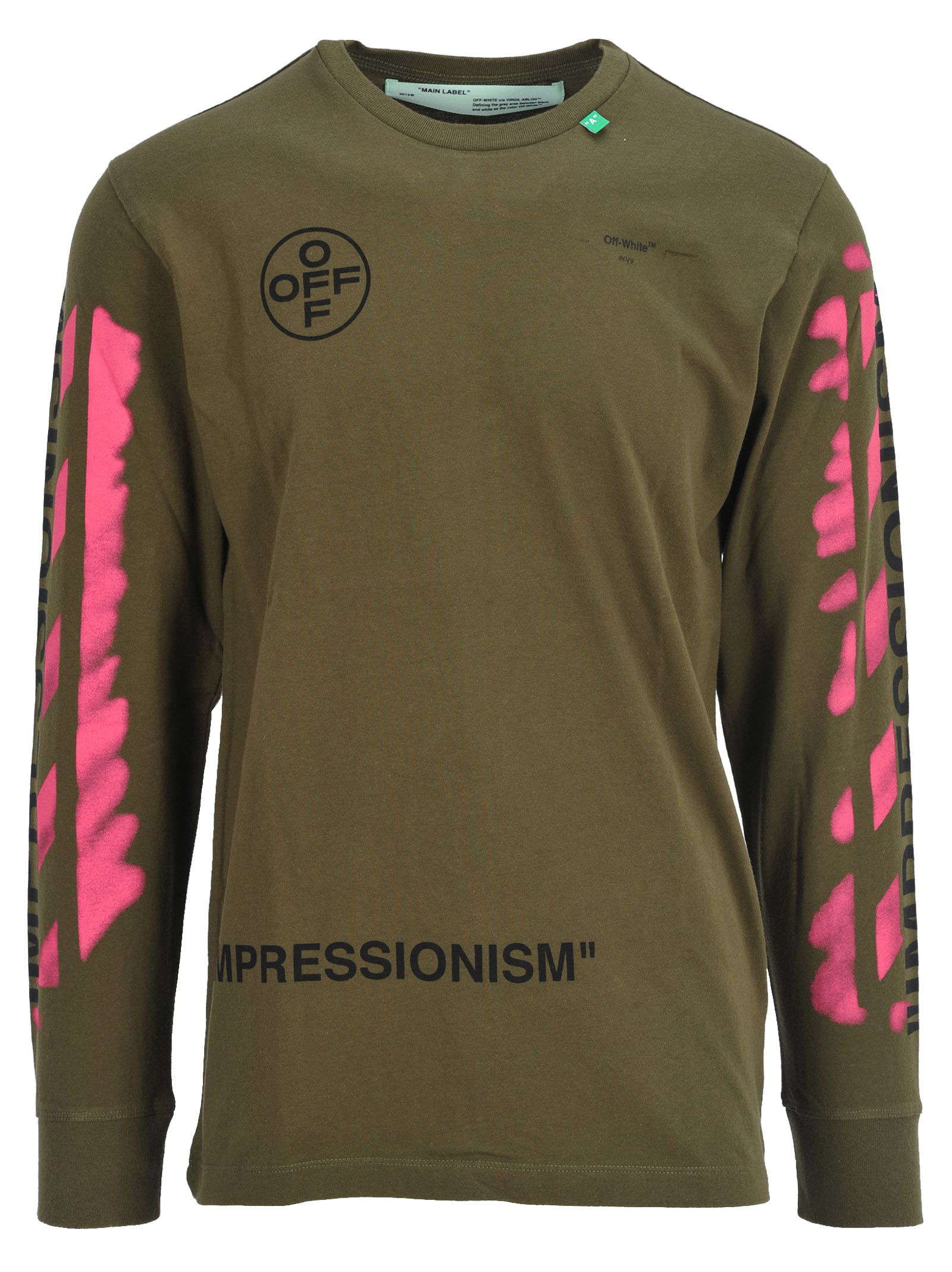 White Stencil Long Sleeve Tshisrt 