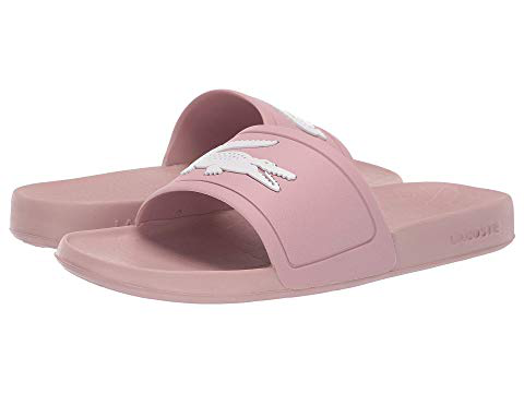 lacoste slides pink