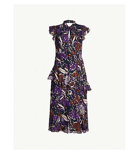 whistles montrose dobby midi dress