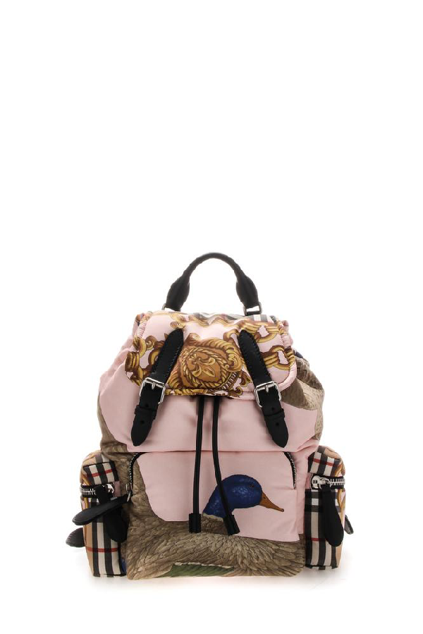 Shop Burberry Medium Rucksack Duck Print Backpack In Multi