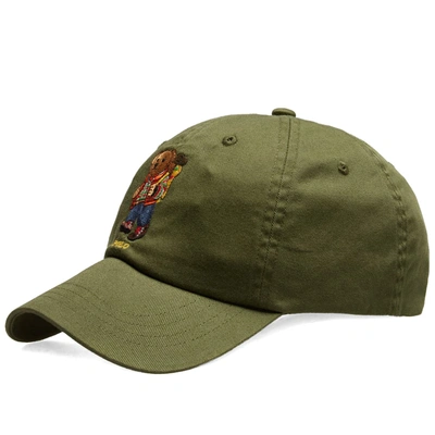 Shop Polo Ralph Lauren Hiking Bear Cap In Green