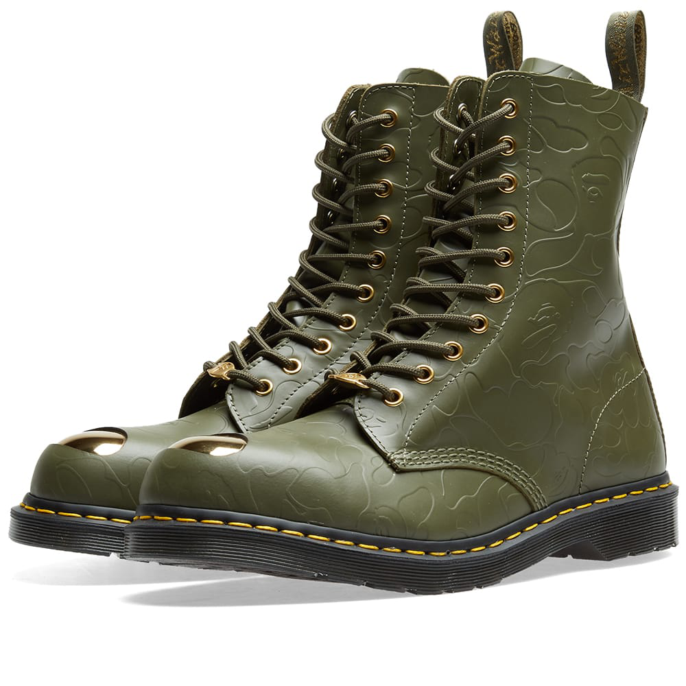 khaki green doc martens