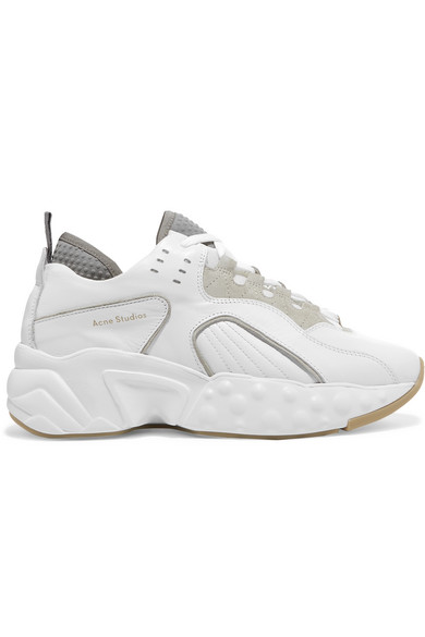 Shop Acne Studios Manhattan Suede And In White