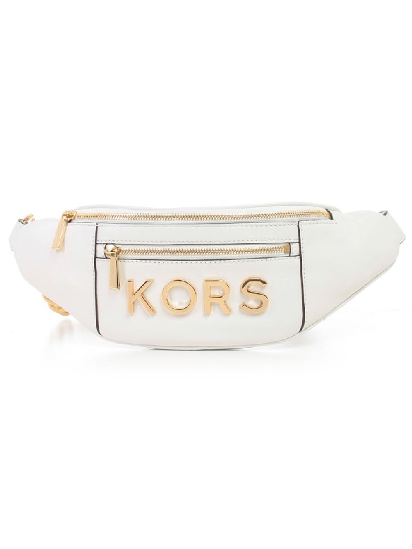 white michael kors belt bag