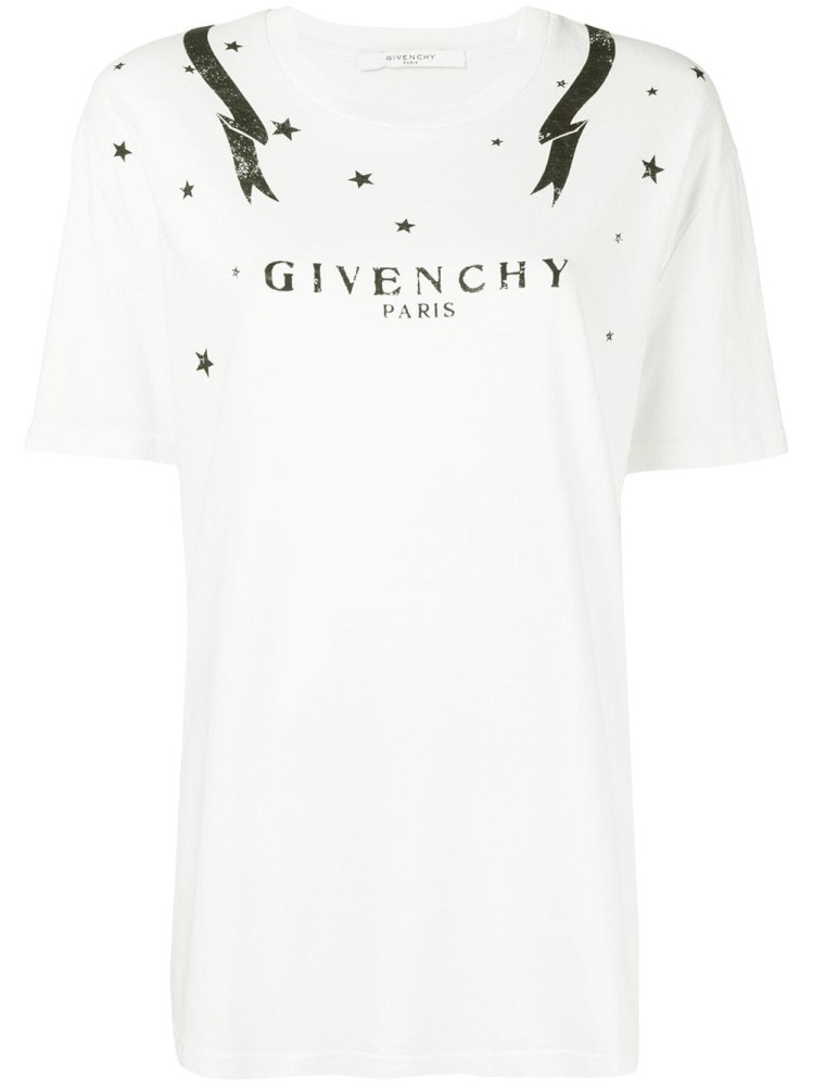 Shop Givenchy Logo双子座印花t恤